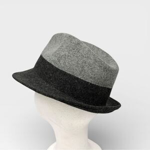 Gerard Darel Fedora Wool Hat 2 Tone Gray size S